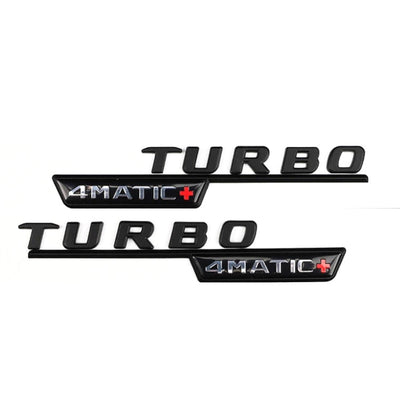 Sticker Badge Turbo 4Matic AMG Mercedes - vue de face - Becquet Voiture