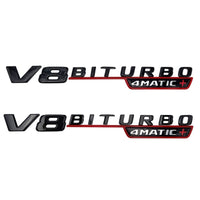 Sticker Badge Turbo 4Matic AMG Mercedes - vue de trois-quarts 2 - Becquet Voiture