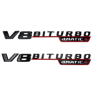 Sticker Badge Turbo 4Matic AMG Mercedes - vue de trois-quarts 2 - Becquet Voiture