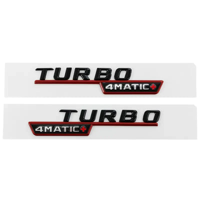 Sticker Badge Turbo 4Matic AMG Mercedes - vue rapprochée - Becquet Voiture