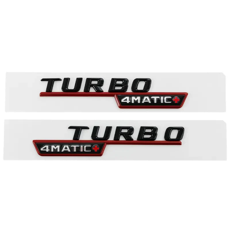 Sticker Badge Turbo 4Matic AMG Mercedes - vue rapprochée - Becquet Voiture