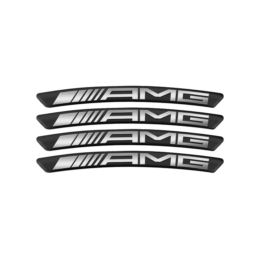 Sticker Bord Jante Roue Mercedes AMG - vue de face - Becquet Voiture