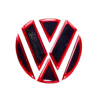 Sticker Logo VW Noir Rouge Avant Golf 7.5 - vue de trois-quarts - Becquet Voiture