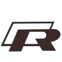 Sticker Logo VW R Golf 6x3cm Lot 4 - vue de face - Becquet Voiture