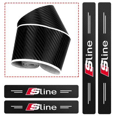 Sticker Protection Seuil Porte Audi S-line Lot 4 - détail du montage - Becquet Voiture