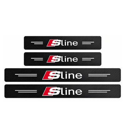 Sticker Protection Seuil Porte Audi S-line Lot 4 - vue de face - Becquet Voiture