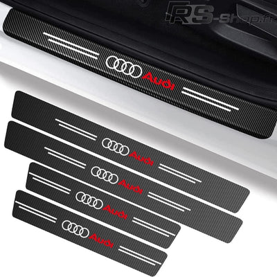 Sticker Protection Seuil Porte Audi S-line Lot 4 - vue de trois-quarts - Becquet Voiture