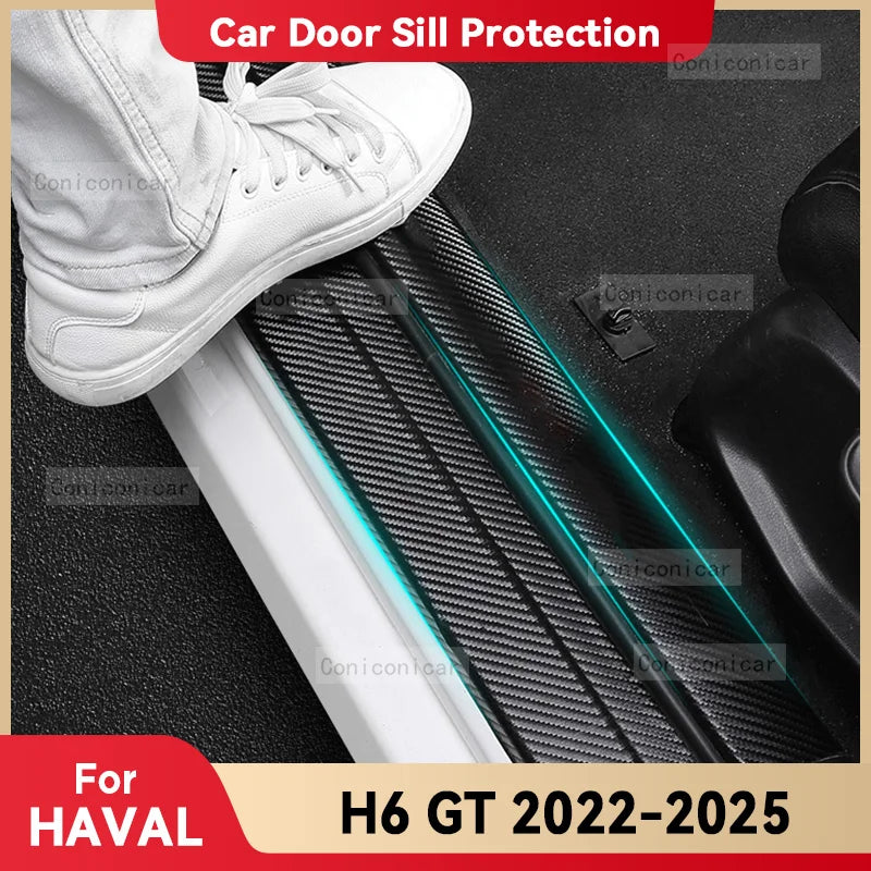 Sticker Seuil de Porte Carbone HAVAL H6 GT - vue de face - Becquet Voiture