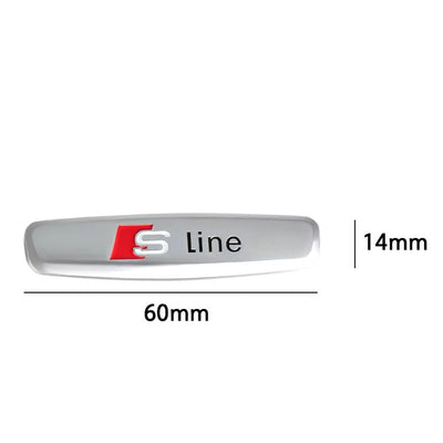 Sticker Siège Audi S-Line Broche 6cm - vue arrière - Becquet Voiture
