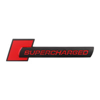 Sticker Supercharged Audi 3.0 V6T - vue de trois-quarts - Becquet Voiture