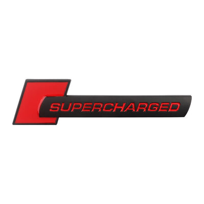 Sticker Supercharged Audi 3.0 V6T - vue de trois-quarts - Becquet Voiture
