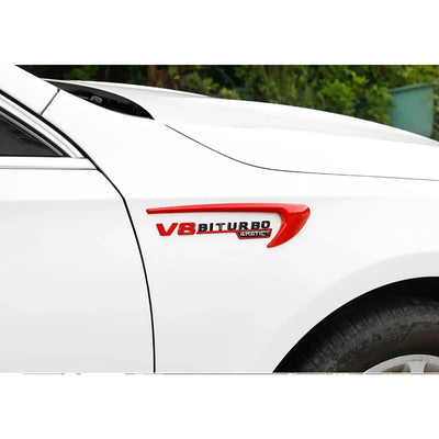 Sticker Ventilation d'Aile Mercedes AMG Biturbo - installé sur véhicule - Becquet Voiture