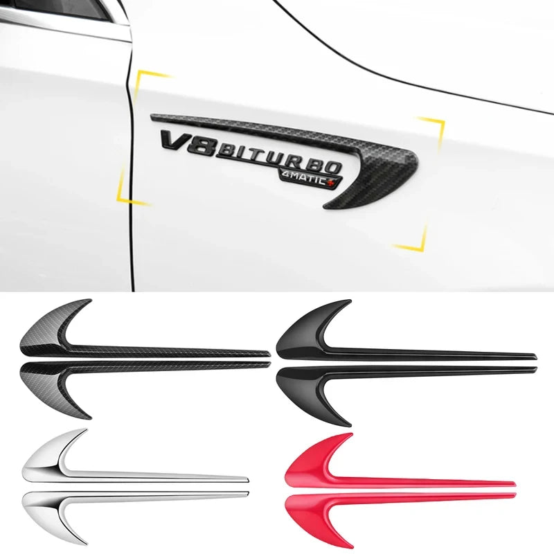 Sticker Ventilation d'Aile Mercedes AMG Biturbo - vue de face - Becquet Voiture