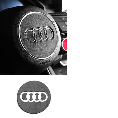 Sticker Volant Alcantara Audi Rouge Noir A3 A4 A5 A6 A7 A8 - installé sur véhicule - Becquet Voiture