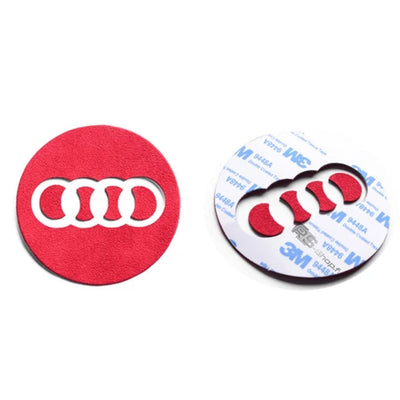 Sticker Volant Alcantara Audi Rouge Noir A3 A4 A5 A6 A7 A8 - vue de dessus - Becquet Voiture