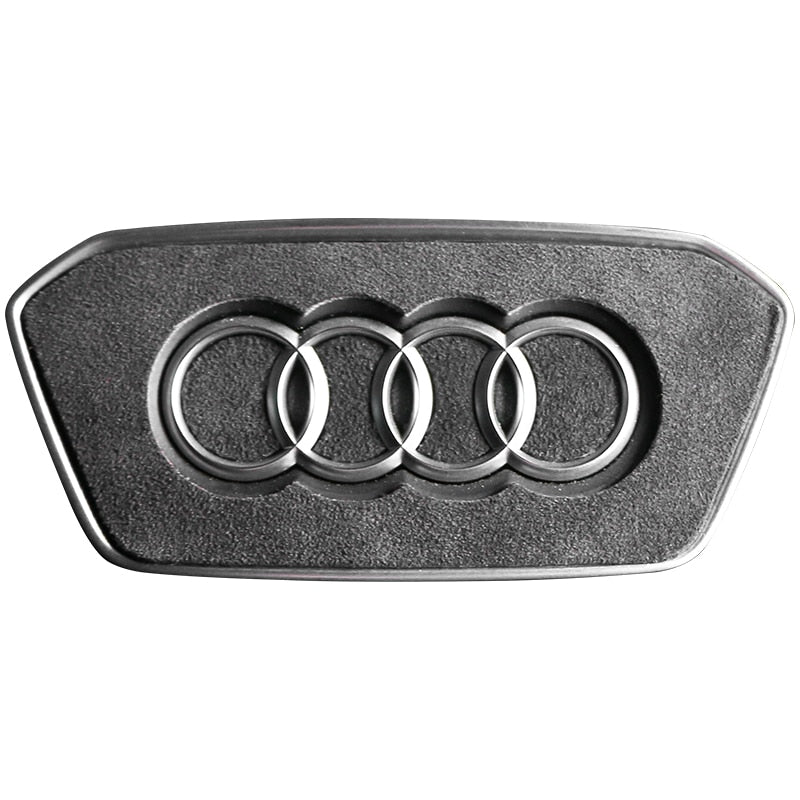 Sticker Volant Alcantara Audi Rouge Noir A3 A4 A5 A6 A7 A8 - vue de face - Becquet Voiture