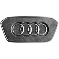 Sticker Volant Alcantara Audi Rouge Noir A3 A4 A5 A6 A7 A8 - vue de face - Becquet Voiture