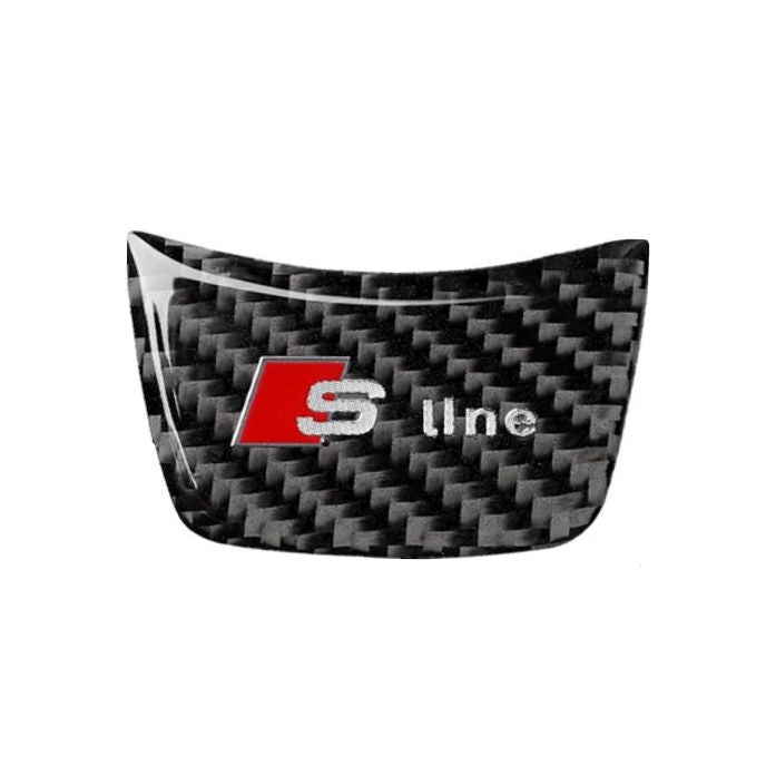 Sticker Volant Audi Carbone Style S-Line - vue de face - Becquet Voiture