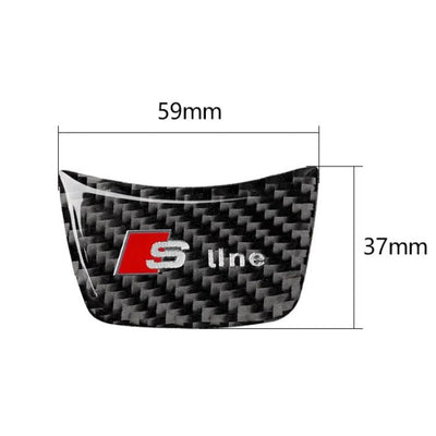 Sticker Volant Audi Carbone Style S-Line - vue de trois-quarts - Becquet Voiture