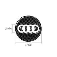 Sticker Volant Carbone Rond 3D Audi 77mm 93mm - installé sur véhicule - Becquet Voiture