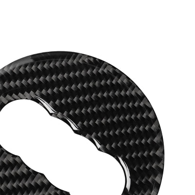 Sticker Volant Carbone Rond 3D Audi 77mm 93mm - vue de profil - Becquet Voiture