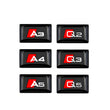 Stickers Audi S-Line Lot 10x 1.8cm Noir