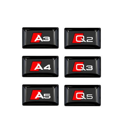 Stickers Audi S-Line Lot 10x 1.8cm Noir - vue de face - Becquet Voiture