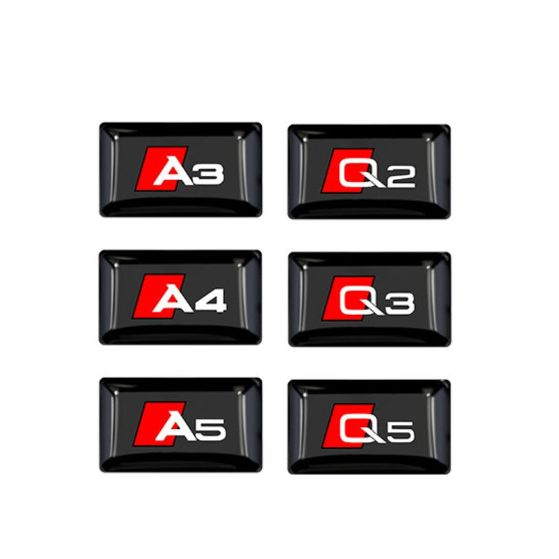 Stickers Audi S-Line Lot 10x 1.8cm Noir - vue de face - Becquet Voiture