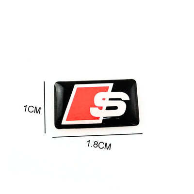Stickers Audi S-Line Lot 10x 1.8cm Noir - vue de profil - Becquet Voiture