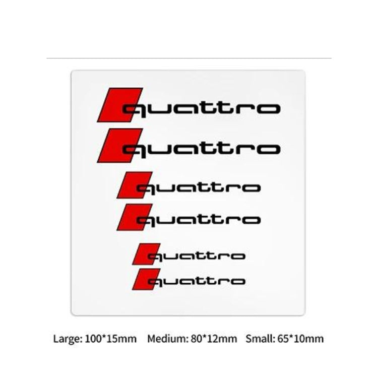 Stickers Audi S-line RS Autocollants Lot 6 - en situation - Becquet Voiture
