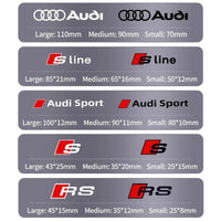 Stickers Audi S-line RS Autocollants Lot 6 - installé sur véhicule - Becquet Voiture