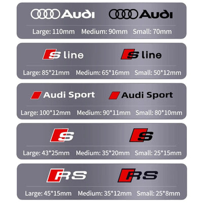 Stickers Audi S-line RS Autocollants Lot 6 - installé sur véhicule - Becquet Voiture