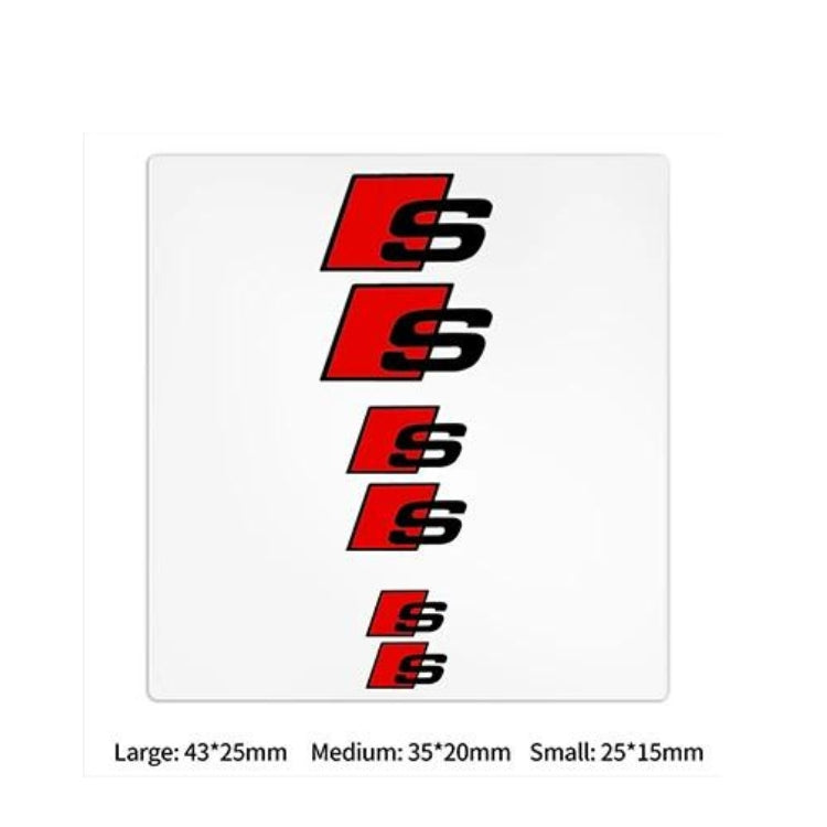 Stickers Audi S-line RS Autocollants Lot 6 - packshot studio - Becquet Voiture