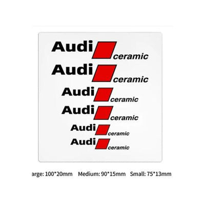 Stickers Audi S-line RS Autocollants Lot 6 - vue de face 2 - Becquet Voiture