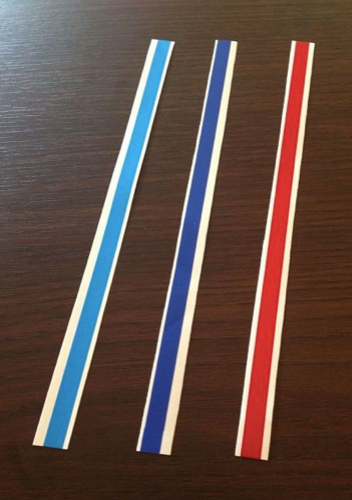 Stickers BMW M 20cm M Power Bleu Rouge - vue de profil - Becquet Voiture