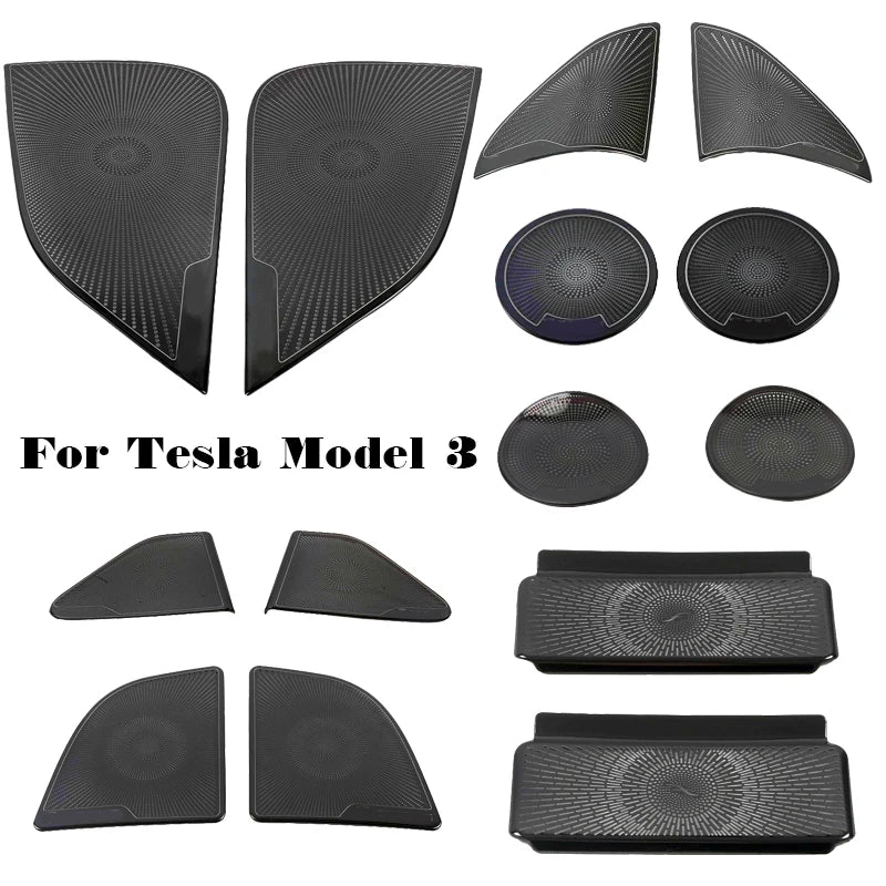 Stickers Décoratifs Intérieur Tesla Model 3 2019-2020 - vue de face - Becquet Voiture