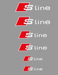 Stickers Étrier de Frein Audi S-Line Blanc - vue de face - Becquet Voiture