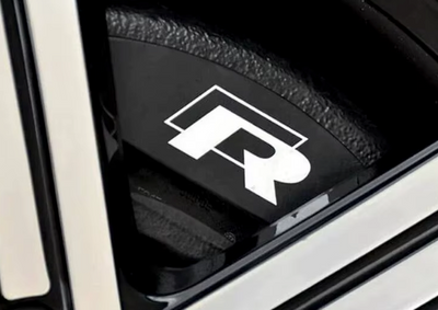 Stickers Étrier de Frein VW R Design Sport Noir - vue de face - Becquet Voiture