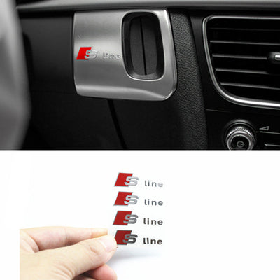 Stickers S-Line Audi Volant Clés Intérieur - vue arrière - Becquet Voiture