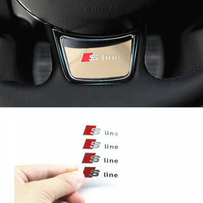 Stickers S-Line Audi Volant Clés Intérieur - vue de profil - Becquet Voiture