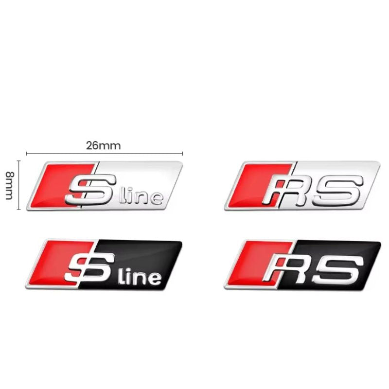 Stickers S-Line RS Volant Audi 2.5cm - détail du montage - Becquet Voiture