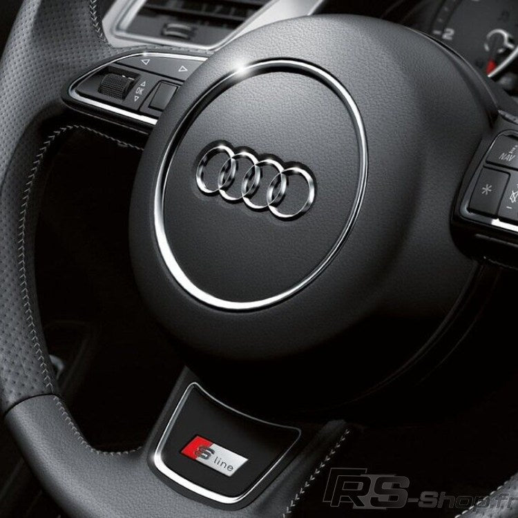 Stickers S-Line RS Volant Audi 2.5cm - vue rapprochée - Becquet Voiture