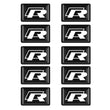Stickers VW GTI R X10 1.8x1cm Noir