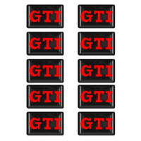 Stickers VW GTI R X10 1.8x1cm Noir - vue de profil - Becquet Voiture