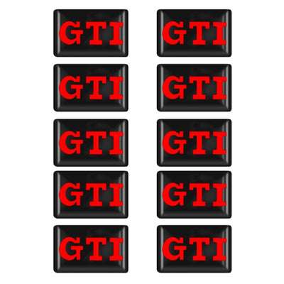 Stickers VW GTI R X10 1.8x1cm Noir - vue de profil - Becquet Voiture