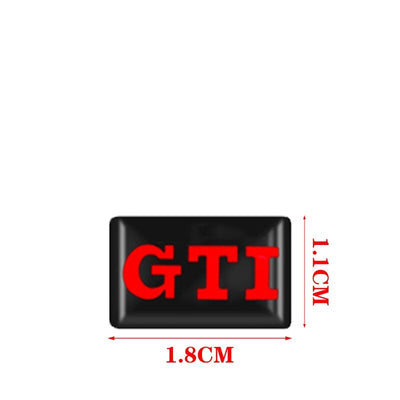 Stickers VW GTI R X10 1.8x1cm Noir - vue de trois-quarts - Becquet Voiture