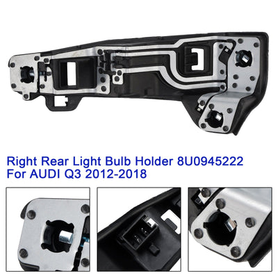 Support Ampoule Feu Droit Audi Q3 2012-2018 8U0945222 - vue de profil - Becquet Voiture