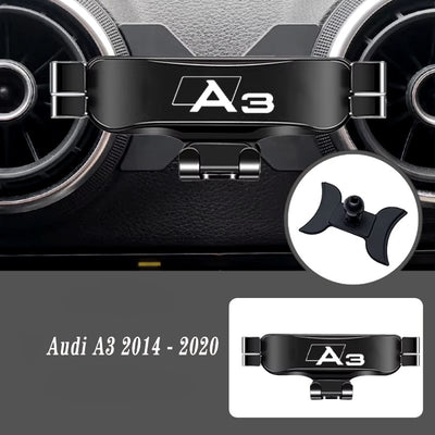 Support Téléphone Audi A3 S3 RS3 Noir Rouge - packshot studio - Becquet Voiture