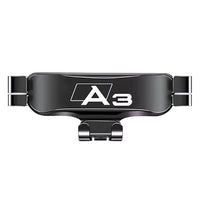 Support Téléphone Audi A3 S3 RS3 Noir Rouge - vue de face - Becquet Voiture
