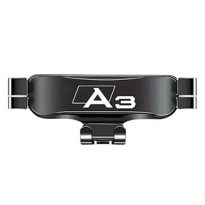 Support Téléphone Audi A3 S3 RS3 Noir Rouge - vue de face - Becquet Voiture
